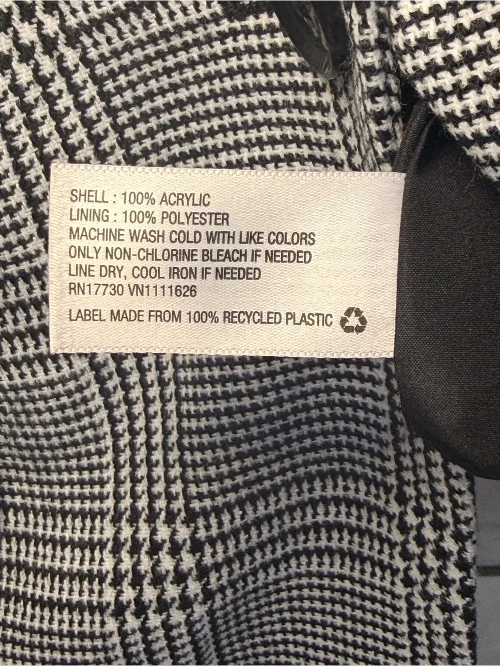 Merona Gray Glen Plaid Single-Button Blazer size 16